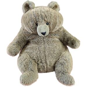 Vintage Dan-Dee Jumbo Brown Teddy Bear Plush 26" Huge Leather Nose Lovey VTG